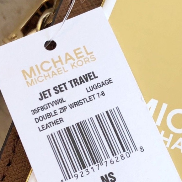 MICHAEL KORS DOUBLE ZIP WRISTLET WALLET LUGGAGE - Picture 5 of 8